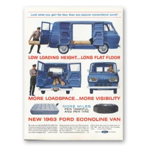 1962 Ford Econoline Van Print Ad | Low Loading Height