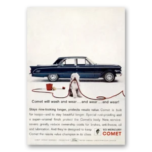 1963 Mercury Comet Print Ad | Wash Wear