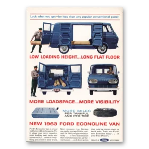 1963 Ford Econoline Van Print Ad | Low Loading