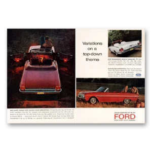 1962 Ford Print Ad | Top Down Theme