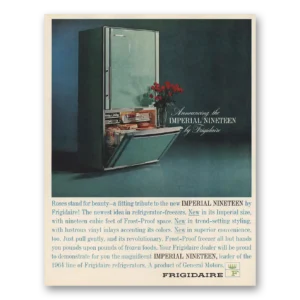 1963 Frigidaire Refrigerator Print Ad | Nineteen Roses