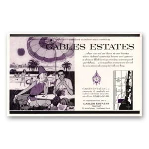 1963 Gables Estates Print Ad | Waterfront