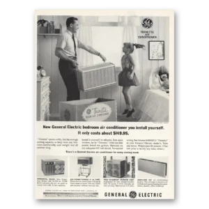 1963 General Electric Air Conditioner Print Ad | Ge Air Conditioner