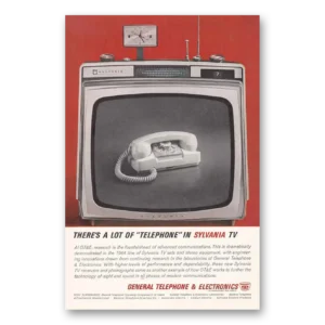 1963 General Telephone GTE Print Ad | Telephone Sylvania Tv