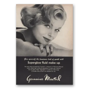 1963 Germaine Monteil Cosmetics Print Ad | Fluid Make Up
