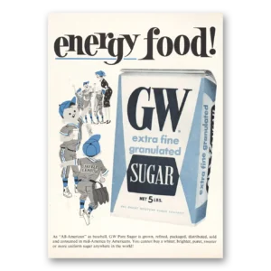 1963 GW Sugar Print Ad | Energy Food