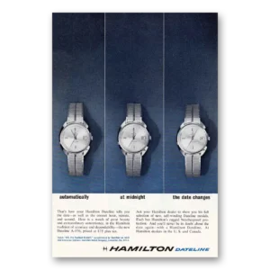 1963 Hamilton Watch Print Ad | Date Changes