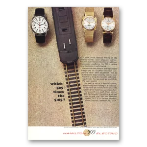 1963 Hamilton Watch Print Ad | Which 505 Times 5:05