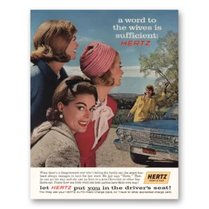 1963 Hertz Rent a Car Print Ad | Word To Wives