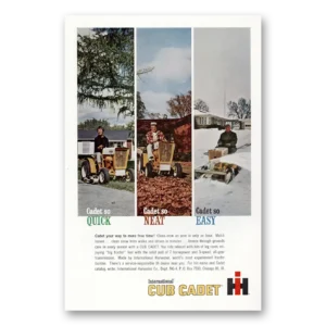 1963 Cub Cadet Print Ad | Cub Cadet