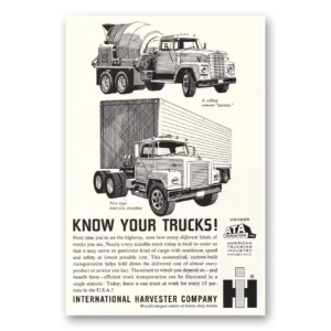1963 International Trucks Print Ad | Cement Freighter