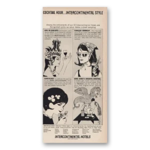 1963 InterContinental Hotels Print Ad | Cocktail Hour