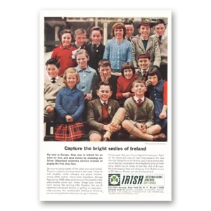 1963 Irish Aer Lingus Print Ad | Bright Smiles