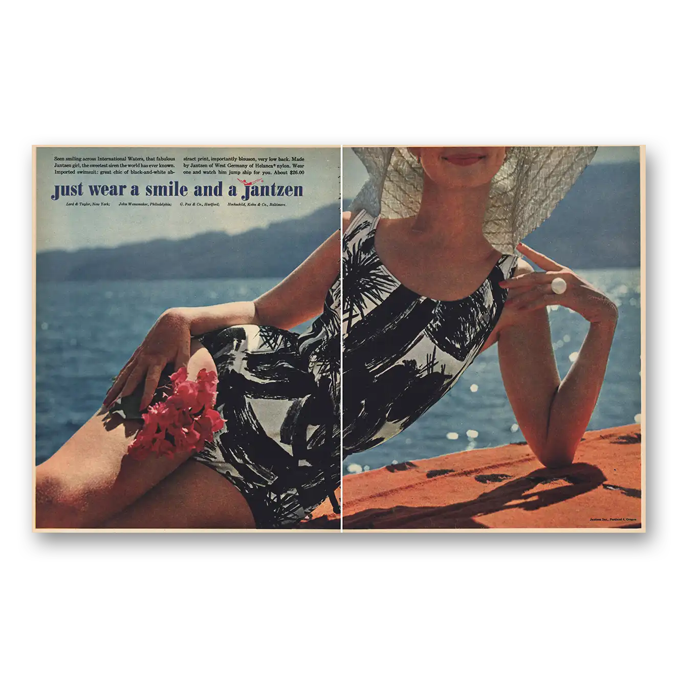 1963 Jantzen Print Ad | Just Wear Smile