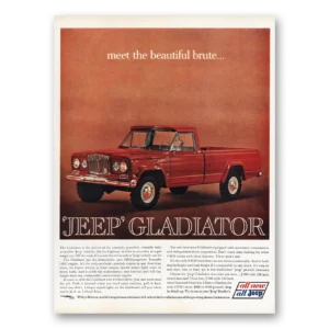 1963 Jeep Gladiator Print Ad | Meet Beautiful Brute