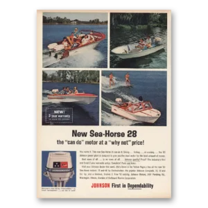 1963 Johnson Sea Horse Motors Print Ad | Can Do Motor