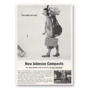 1963 Johnson Sea Horse Motors Print Ad | Squaw