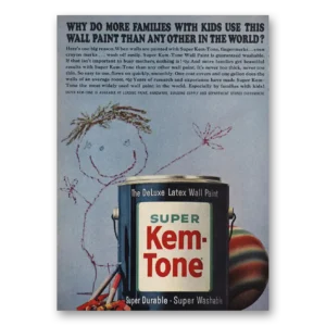 1963 Super Kem Tone Paint Print Ad | Wall Paint