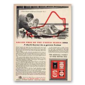 1963 Kendall Motor Oils Print Ad | Dark Horse