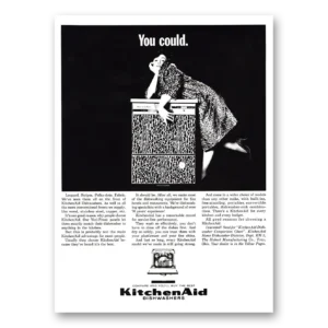 1963 KitchenAid Dishwasher Print Ad | Polka Dots