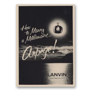 1963 Arpege Perfume Print Ad | Marry Millionaire