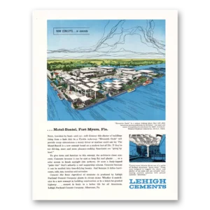 1963 Lehigh Cements Print Ad | Motel Boatel