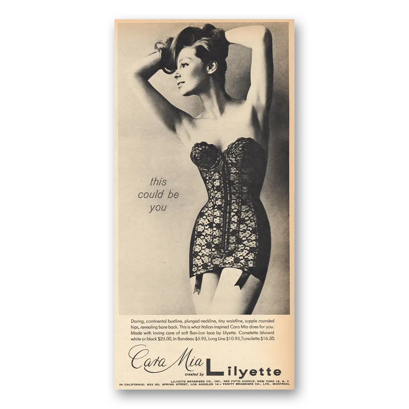 1963 Cara Mia Print Ad | This Could Be You
