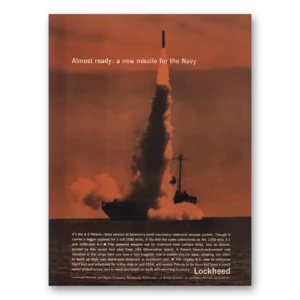 1963 Lockheed Missile Systems Print Ad | Missile Navy