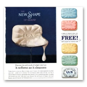 1963 Lux Soap Print Ad | New Shape Beauty