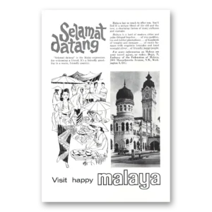 1963 Malaya Print Ad | Selamat Datang