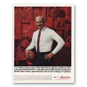 1963 Manhattan Shirts Print Ad | Christmas