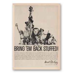 1963 Marshall Field Toy Center Print Ad | Stuffed Steiff