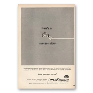 1963 MerCruiser Print Ad | Success Story