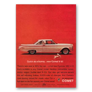 1963 Mercury Comet Print Ad | Quick Bunny