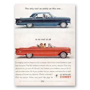 1963 Mercury Comet Print Ad | Only Roof
