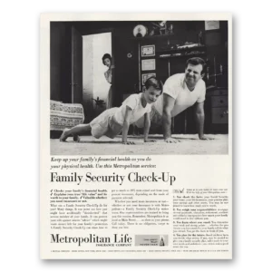 1963 Metropolitan Life Insurance Print Ad | Family Security