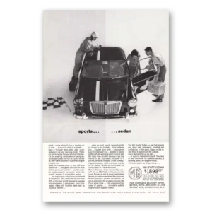 1963 MG Sports Sedan Print Ad | Paint Stripe