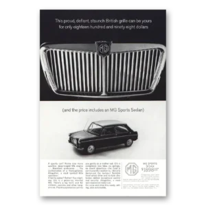 1963 MG Sports Sedan Print Ad | British Grille
