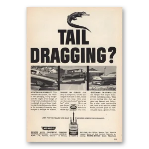 1963 Monroe Auto Equipment Print Ad | Tail Dragging