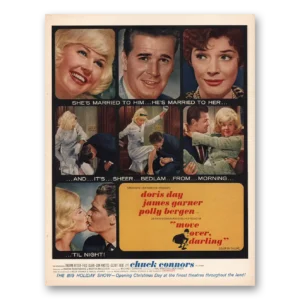 1963 Move Over Darling Movie Promo Print Ad | Doris Day