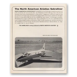 1963 North American Aviation Print Ad | Sabreliner