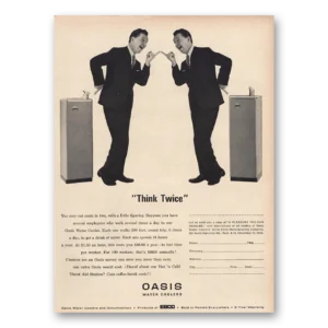1963 Oasis Water Cooler Print Ad | Think Twice