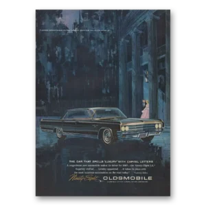 1962 Oldsmobile Ninety Eight Print Ad | Spells Luxury