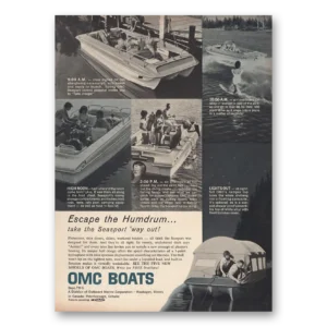 1963 OMC Boats Print Ad | Escape Humdrum