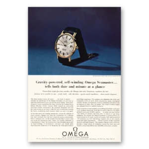 1963 Omega Watch Print Ad | Gravity Powered