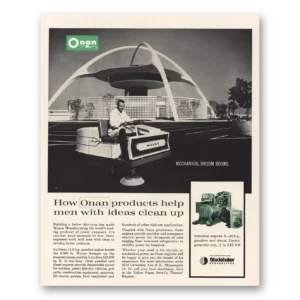 1963 Onan Print Ad | Mechanical Broom