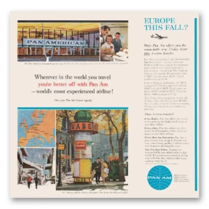 1963 Pan Am Print Ad | Wherever World