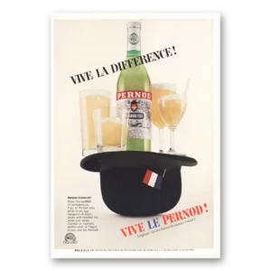 1963 Pernod Print Ad | Vive La Difference
