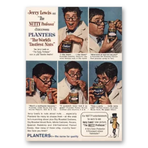 1963 Planters Peanuts Print Ad | Jerry Lewis