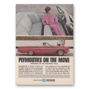 1963 Plymouth Print Ad | On Move
